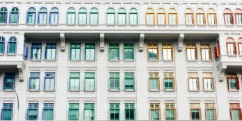 Pride coloured office building